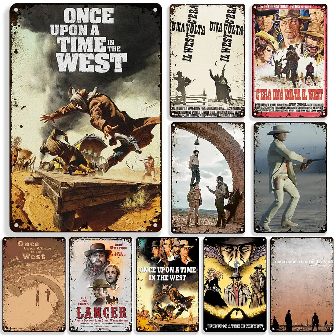 Металлический постер Once Upon a Time in the West металлическая пластина для дома и бара