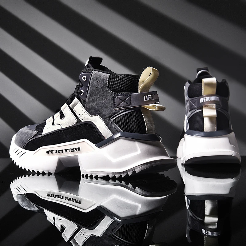 

Winter Men Casual Shoes Breathable Mesh Luminous Sneakers Men Thick Bottom Chunky Foowear Men Fashion Sneakers Zapato Hombre