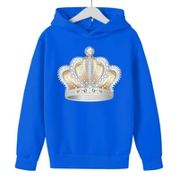 crown king queen princess emperor hoodi childrens girls clothing boys hoodie autumn kid gift sweatshirt casual child costume top
