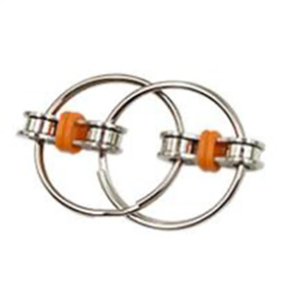 

Stainless Steel Bicycle Chain Decompression Toys Key Ring Vent Toy Stress Relief Keychain