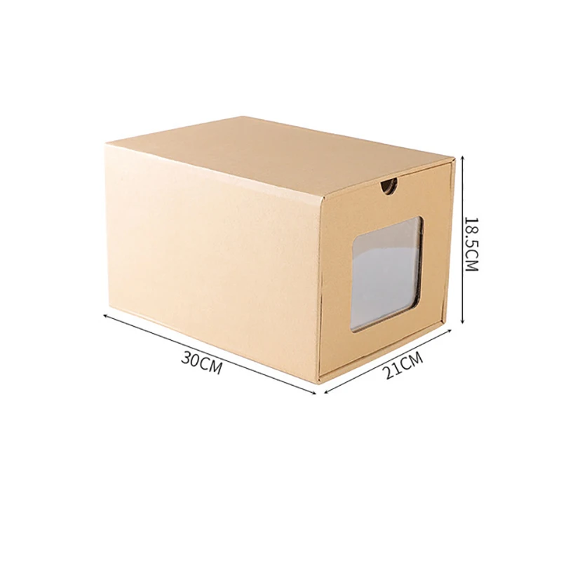 Утолщенная картонная коробка прозрачный ящик для обуви стандартная упаковка