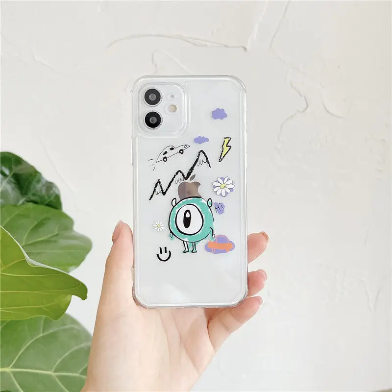 

Disney Big Eyes Hair Monster Original Phone Case for iPhone 7/8P/X/XR/XS/XSMAX/11/12Pro/12Phone Girls Case Cover