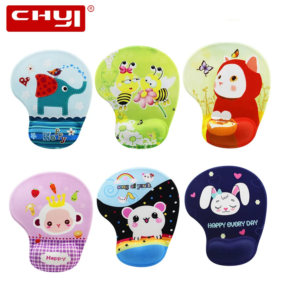 Милый мультяшный коврик для мыши в стиле аниме с кошкой/Пчелкой/Кроликом удобный