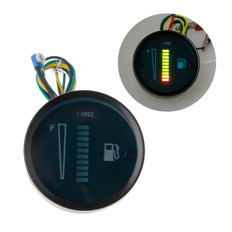 

2" 52mm Universal Car Motorcycle Fuel Level Meter Gauge 8 LED Light Display 12V
