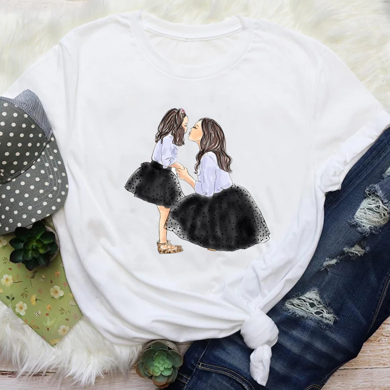 

Women Mom Clothing Printing Fashion 90s Mama Cartoon Casual Mother Graphic Tees Clothes Print Tops Lady Female T Shirt T-Shirt