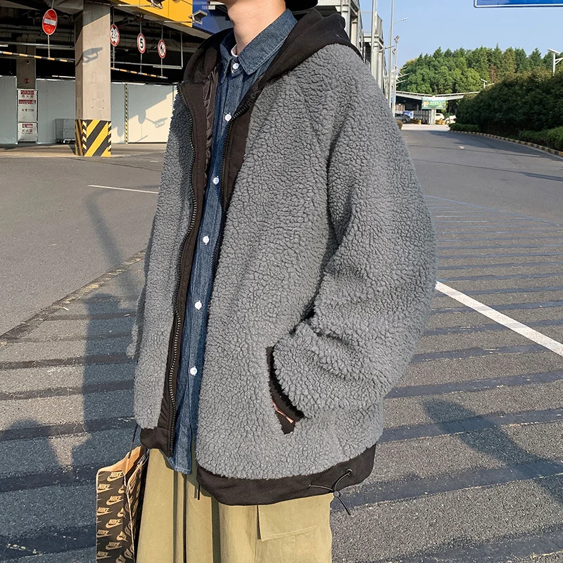 Осень-зима 2022 мужская повседневная куртка из бархата ягненка теплые модные