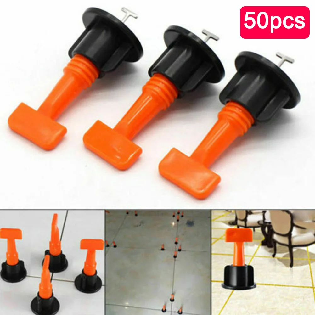 

50pcs Master Level Pliers Wall Spacers System Wedges Positioning T-lock Floor Tile Leveler