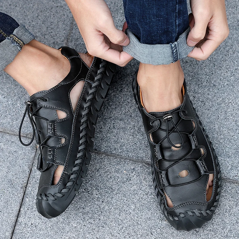 

2020 New Mens Gladiator Sandals Light Anti-slip Mens Sandals Summer Outdoor Comfortable Mens Beach Shoes Breathable Mens Sandals