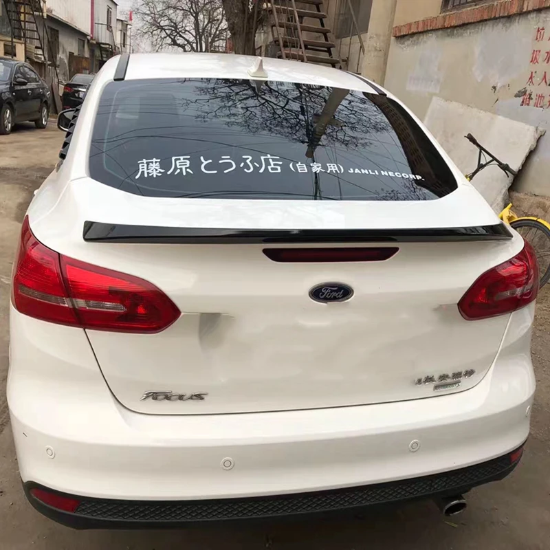 Для спойлера для Ford Focus 2015 2016 2017 2018 ABS глянцевый черный спойлер багажника