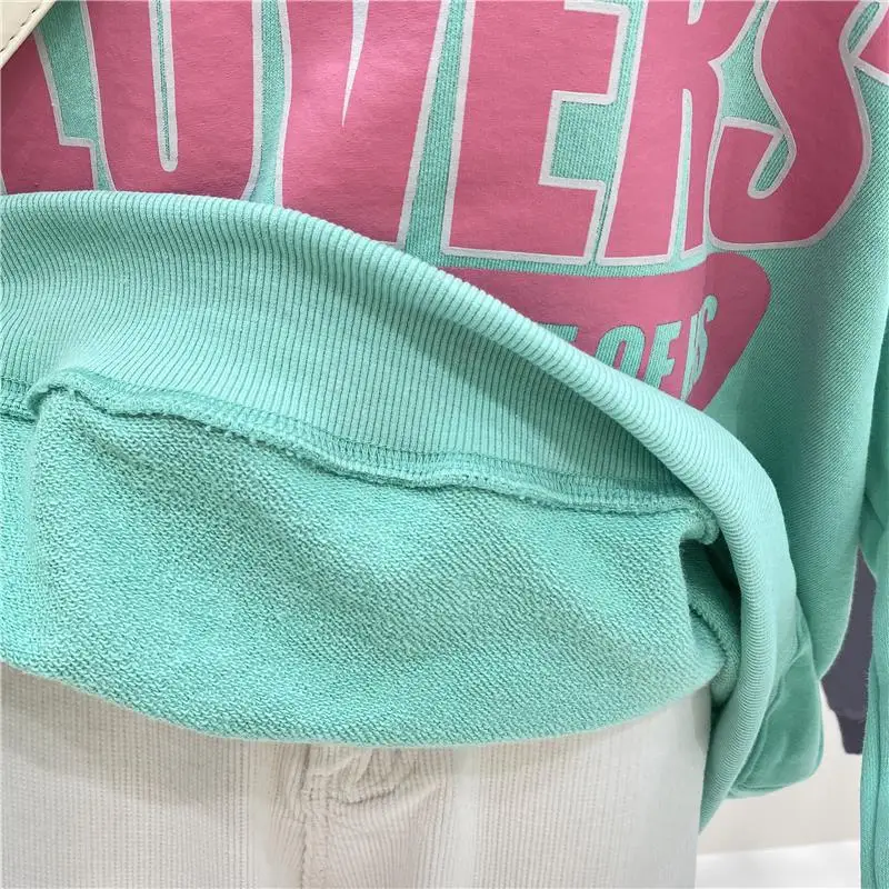 

2021 Korean version of the new letter loose oversized hoodie women fashion long-sleeved top coat trendy sweatshirt women