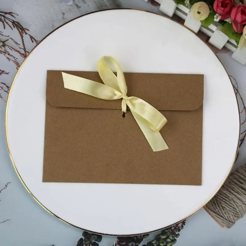 

10pcs Kraft Envelope Vintage Style Handmade Retro Paper Envelopes Write Blessings For Wedding Birthday Party Invitation Card