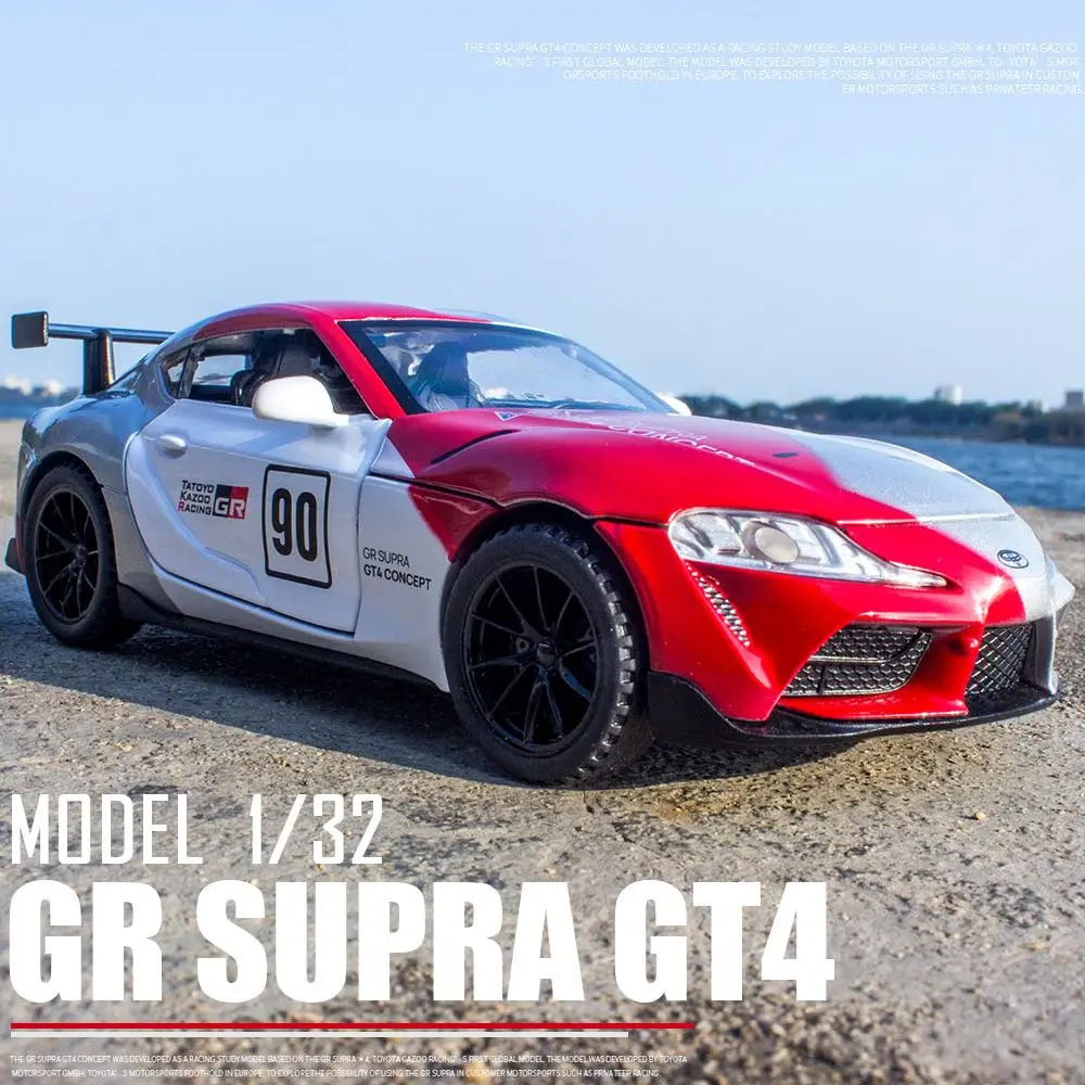 

New 1:32 2021 Toyota GR SUPRA Pandem Alloy Car Model Diecasts & Toy Vehicles Sound For Children Gifts Toy Original Box
