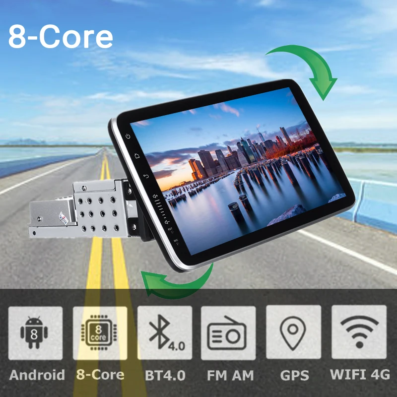 Автомобильный радиоприемник 9 дюймов Android 1 GPS навигация 4G Wi Fi Гб + 16 ГБ bluetooth FM