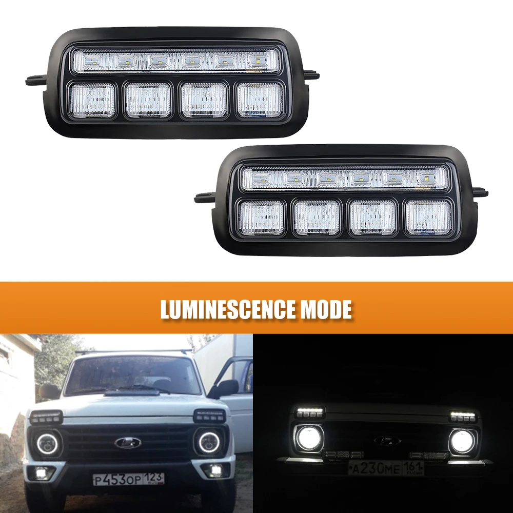 Для Lada Niva 4X4 1995 Габаритные огни для 4x4 7 дюймов светодиодный фары задние фонари LADA