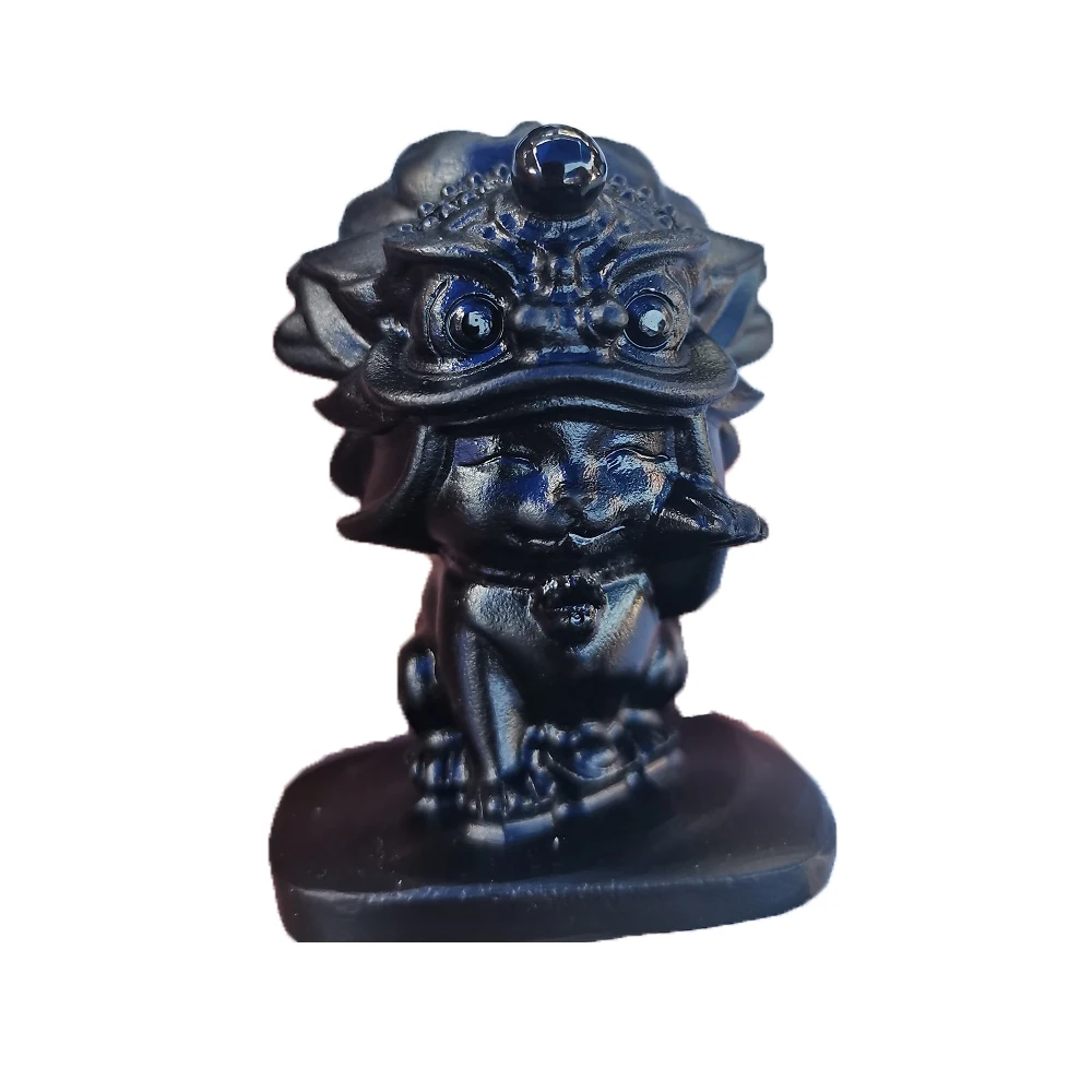 Натуральный обсидиан скульптура черепа искусство минеральный кварц исцеляющая