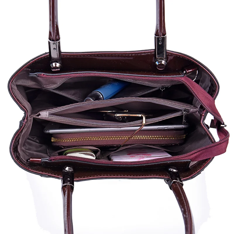 Модная роскошная женская сумка из 2 предметов сумки с крокодиловым узором