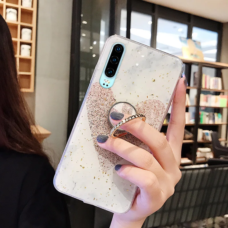 LOVECOM Geometric Splice Phone Case With Ring Holder For Samsung Note 10 9 Pro S9 S10 Plus A7 A8 2018 Soft Epoxy Cover | Мобильные