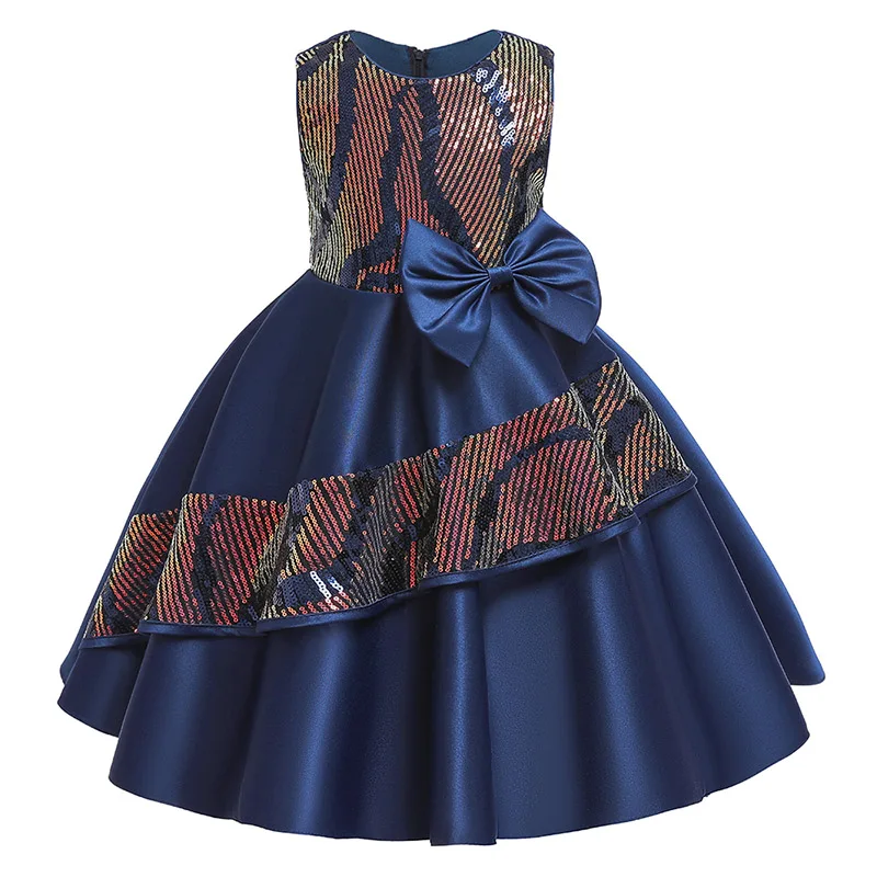 Летние Платья с цветочным узором для девочек Детская праздничная одежда Платье