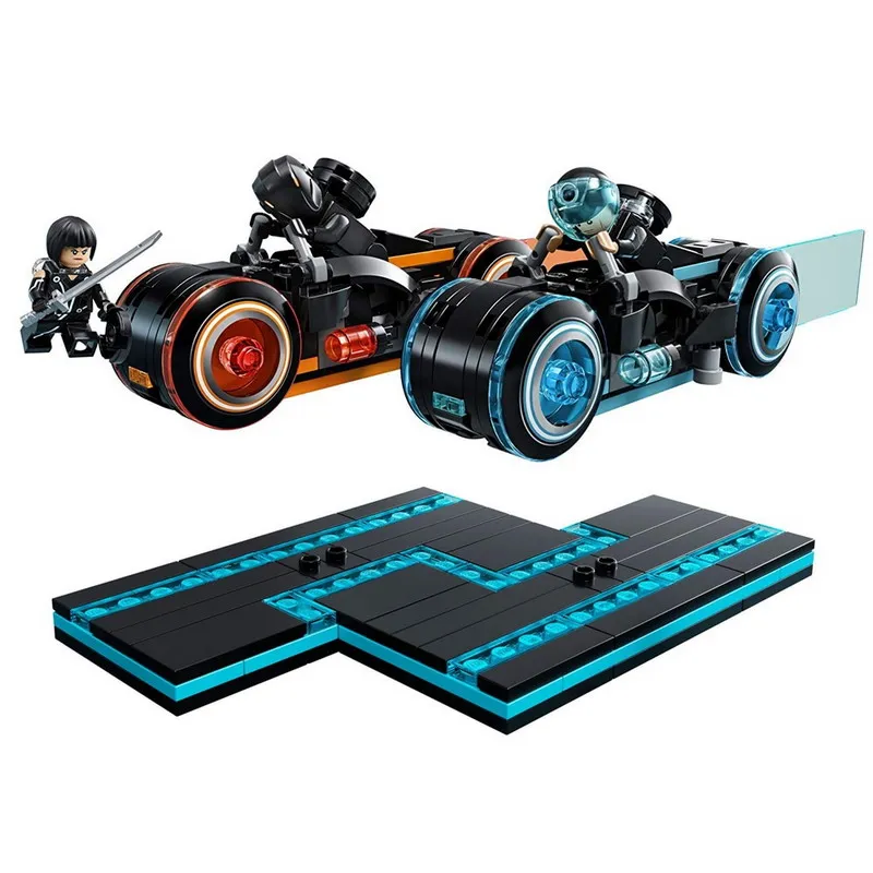 BELA 10881 Ideas TRONS Legacy Light Cycles модель строительных блоков En светильник en экшн Фигурки