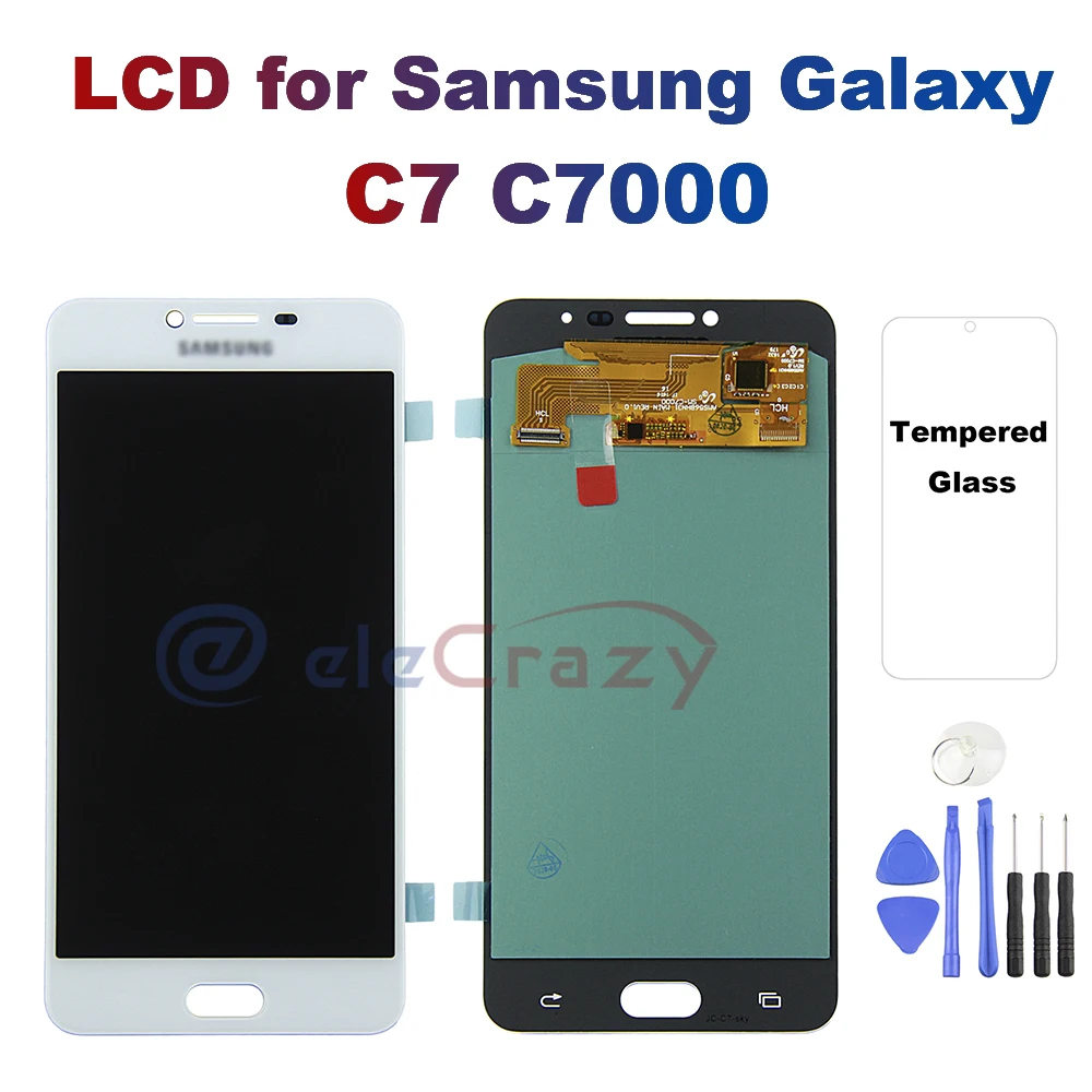 AMOLED for SAMSUNG Galaxy C7 C7000 LCD Display Touch Screen Digitizer Assembly Replacement 100% Testing