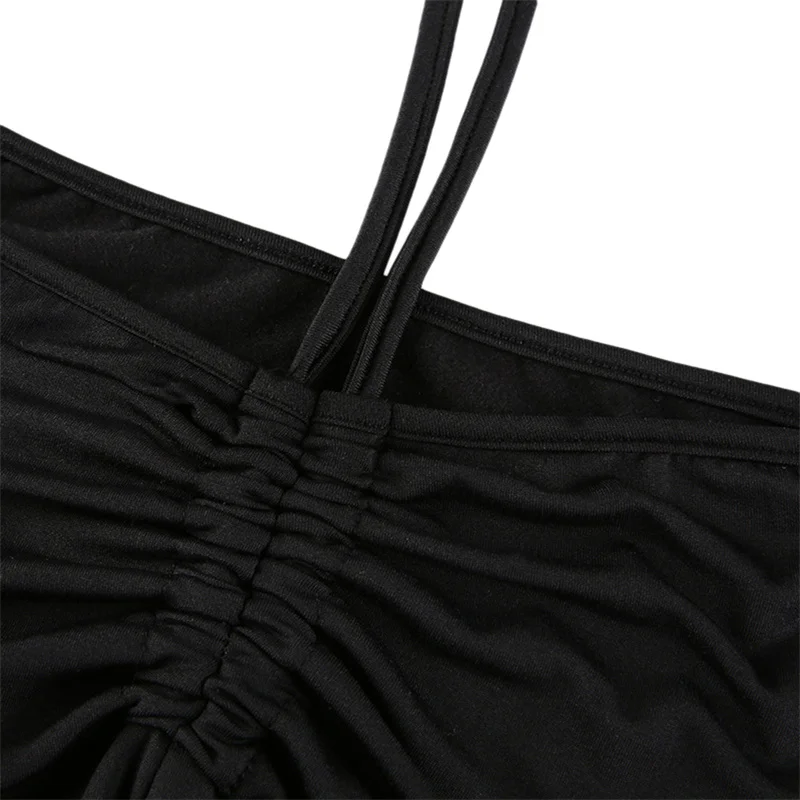 

Female Sport Shorts Summer Solid Color High Waist Skinny Pants with Drawstring for Women White/Apricot S/M/L