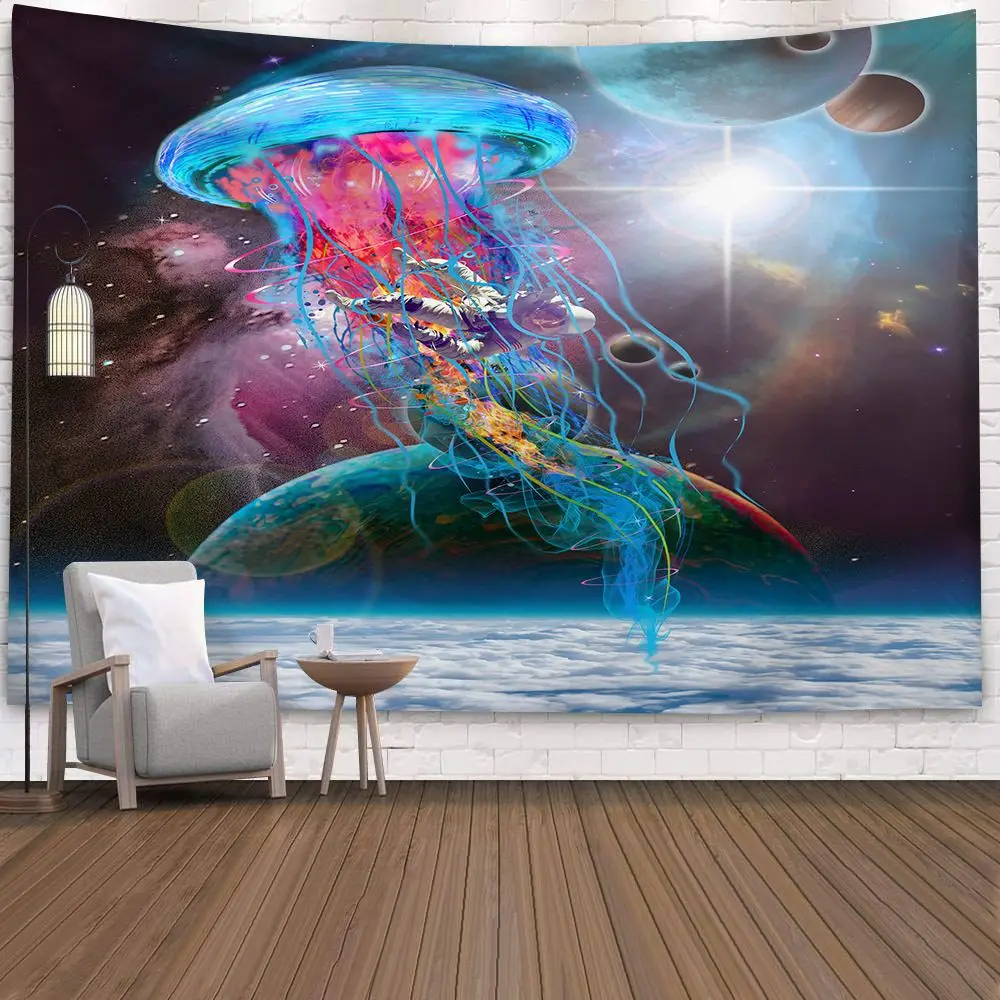 Aggcual Цвет Медузы психоделический гобелен декоративное фоновое полотно для
