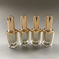 100pcs 10ml 0 34oz empty refillable upscale gold acrylic nail polish bottles container jar nail manicuremerx beauty brand