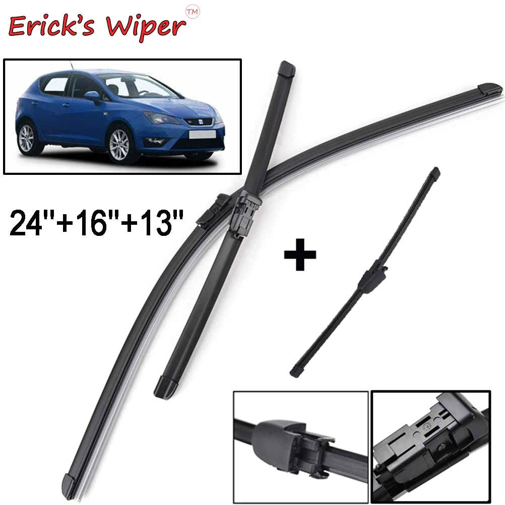 Набор стеклоочистителей Erick's 3X для переднего и заднего стекла Seat Ibiza Coupe 6J Hatchback