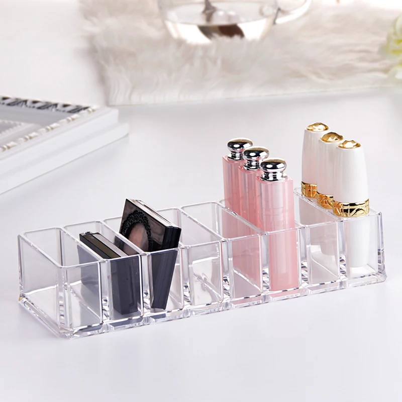 Clear Acrylic Makeup Organizer Makeup Powder Storage Box Lipstick Makeup Brushes Holder Cosmetic Organizer Makeup Jewelry Box