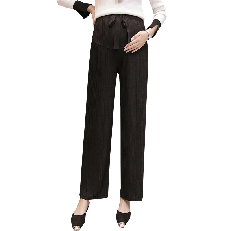 

Maternity pants summer Wide Leg Shorts Comfy Adjustable Elastic Waist Belly Support Pants Maternity Trousers
