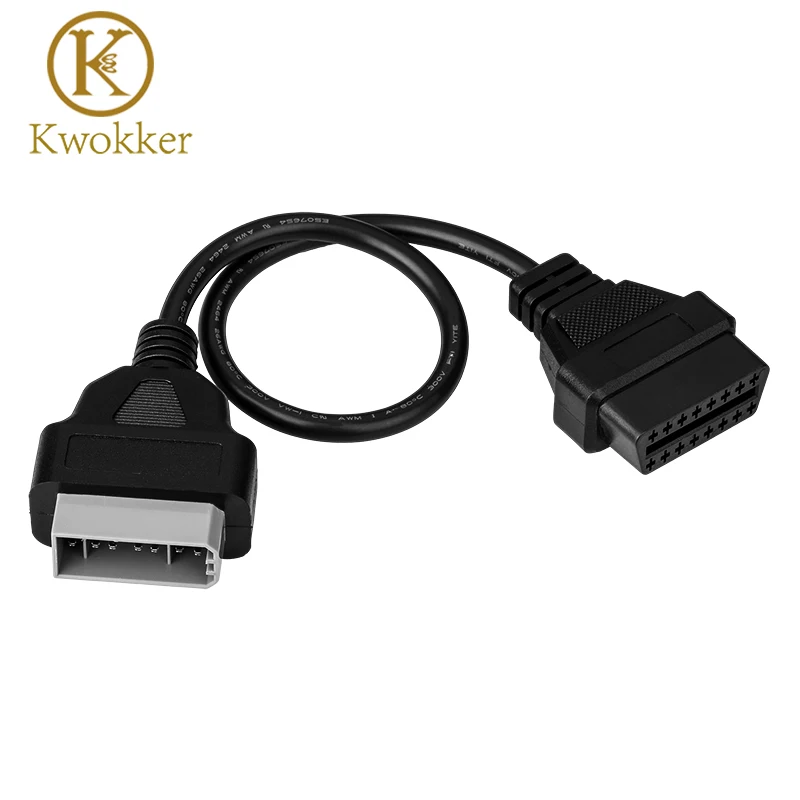 OBD кабель 40 см для Nissan диагностический адаптер с 14 штекерами на 16 OBD2 OBDII DLC штырьков