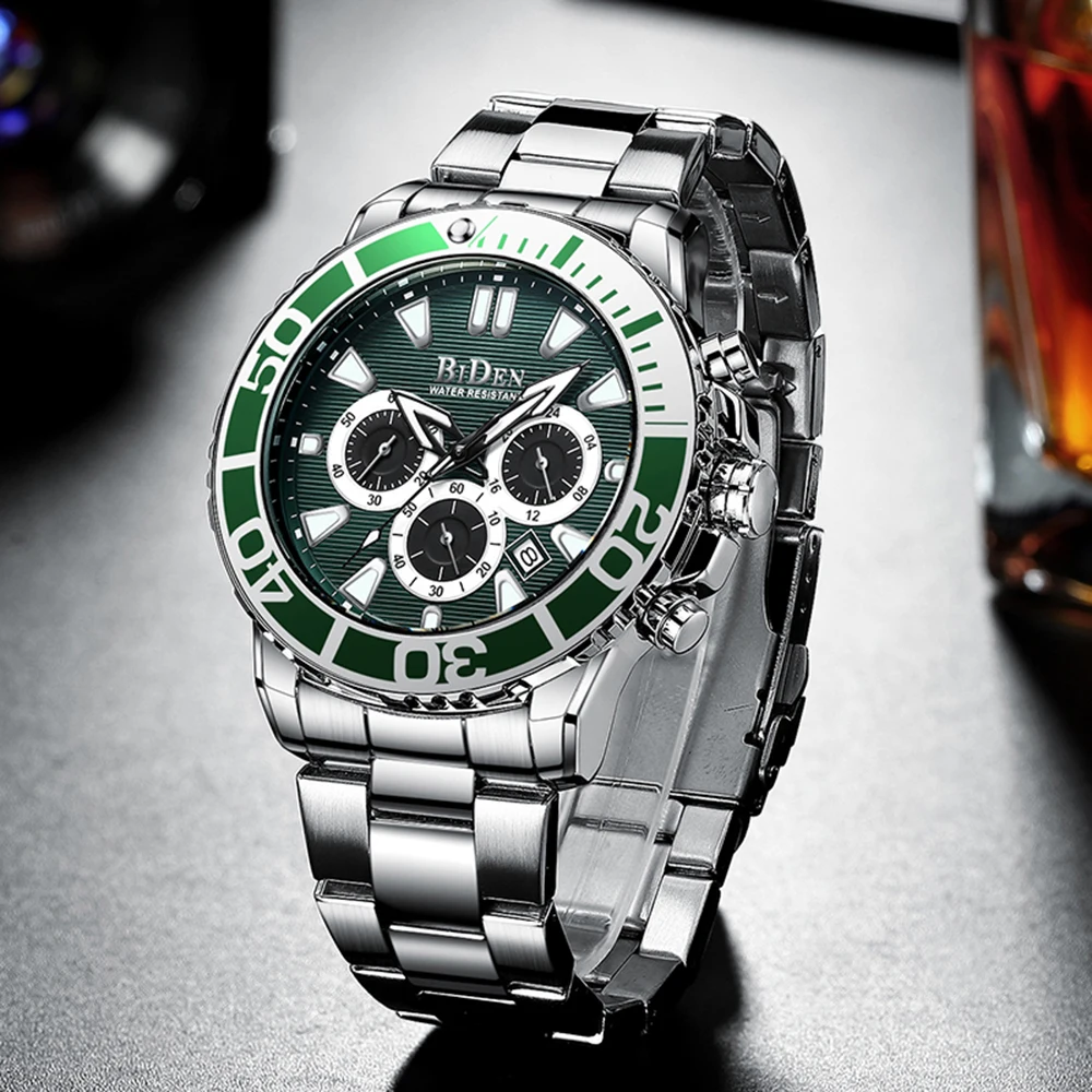 Роскошные светящиеся спортивные часы военные полностью Стальные наручные