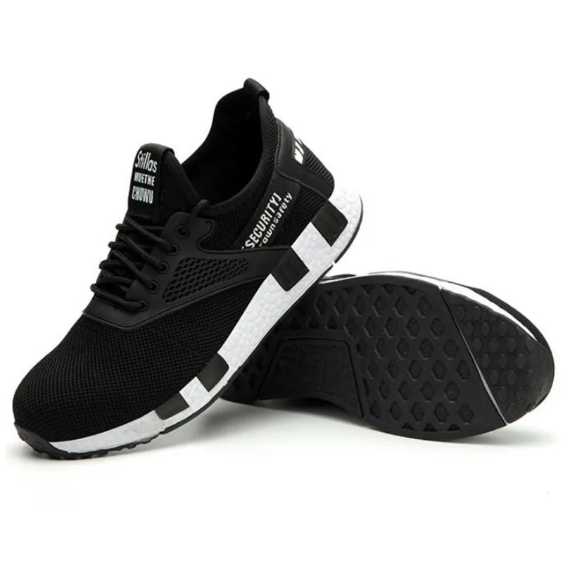 

Designer Dropshipping Lightweight Breathable Men Safety Shoes Steel Toe Work Shoes Men Anti-smashing Construction Sneaker With