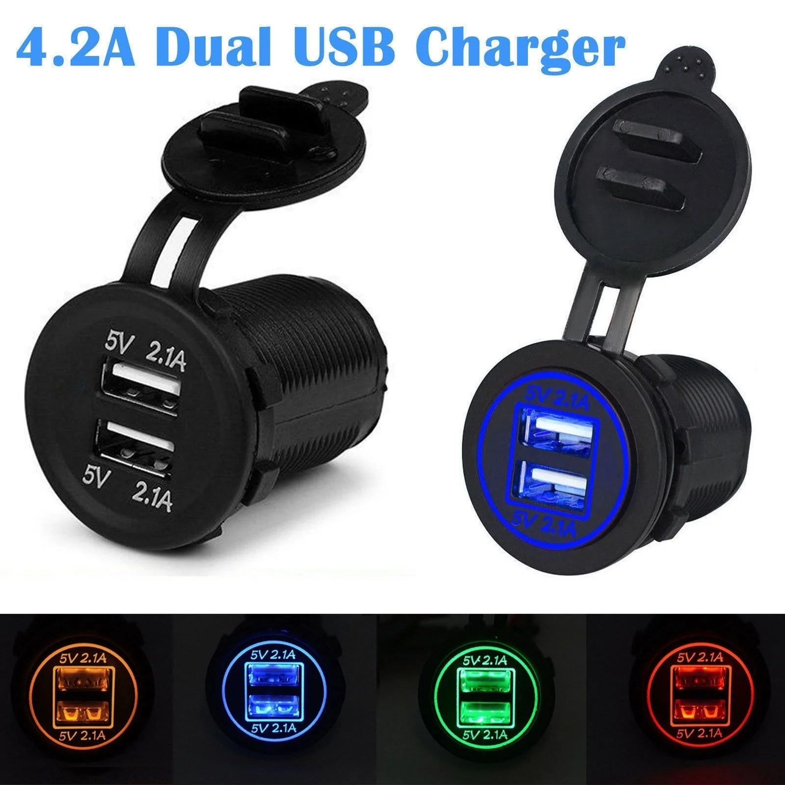 12 В Автомобильное зарядное устройство USB адаптер питания женское Разветвитель