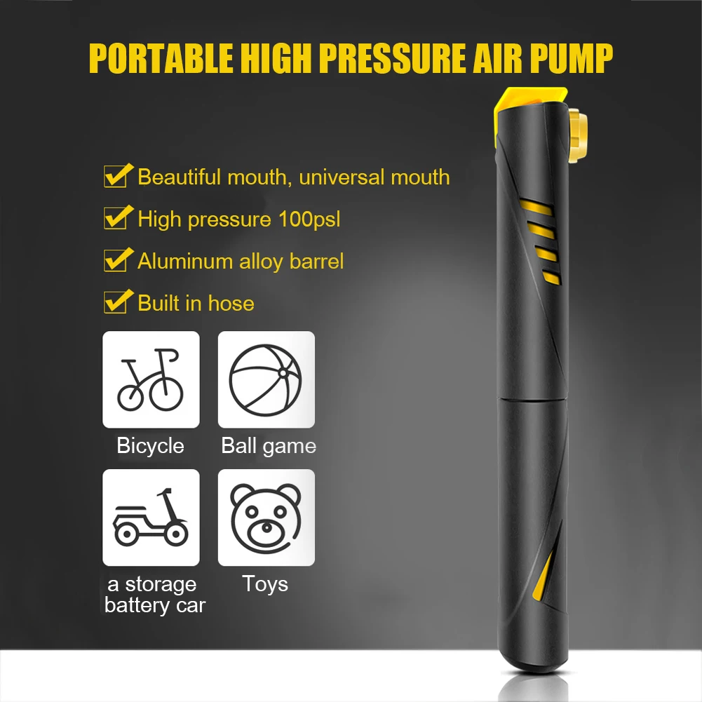 

Cycling Pump Portable High Pressure Pump Bike Pump Mountain Bike Bicycle Portable Bicycle Accessories Bicycle Repair