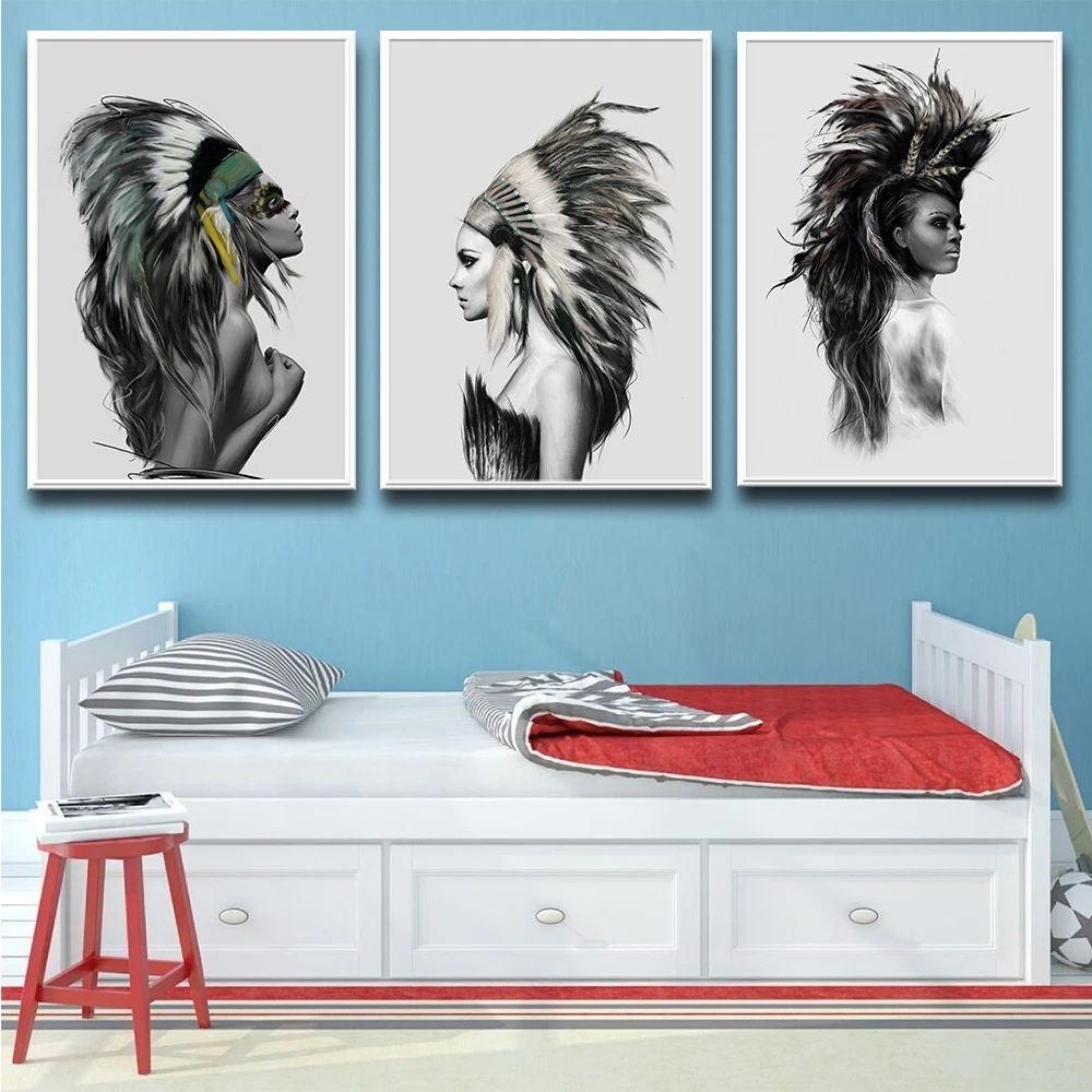 Модные парусиновые художественные принты и постеры для исконного народа