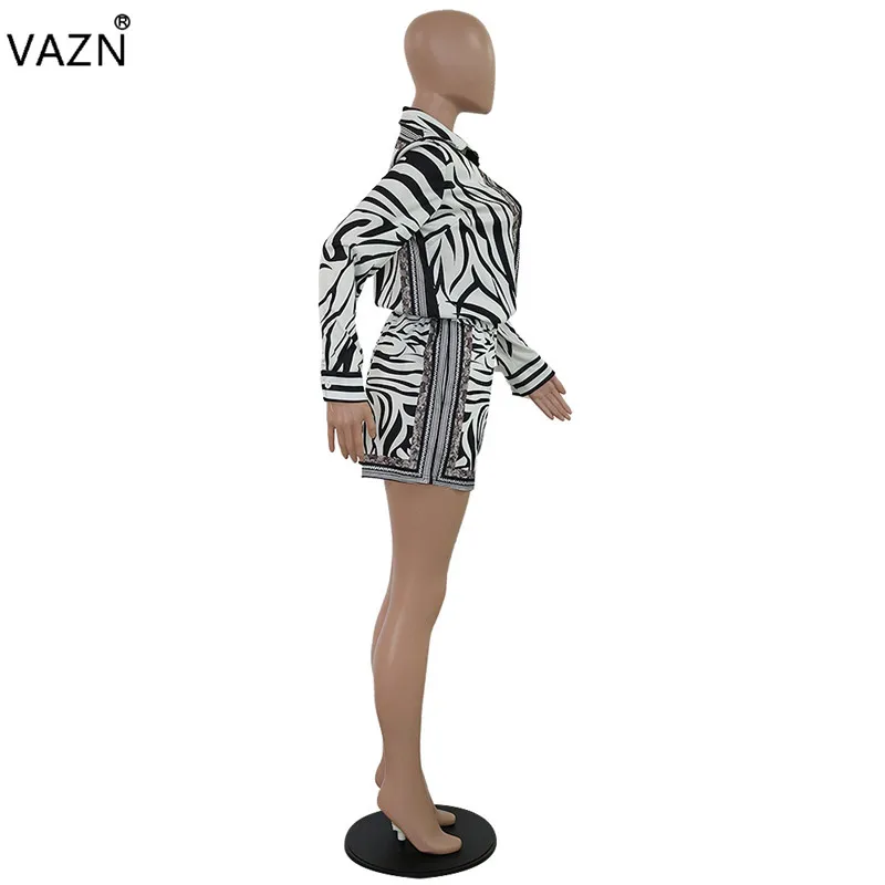 VAZN PN6232 новые высококачественные шифоновые Элегантные Новые популярные сексуальные стильные женские комбинезоны с воротником поло с длинными рукавами шифоновые Комбинезоны