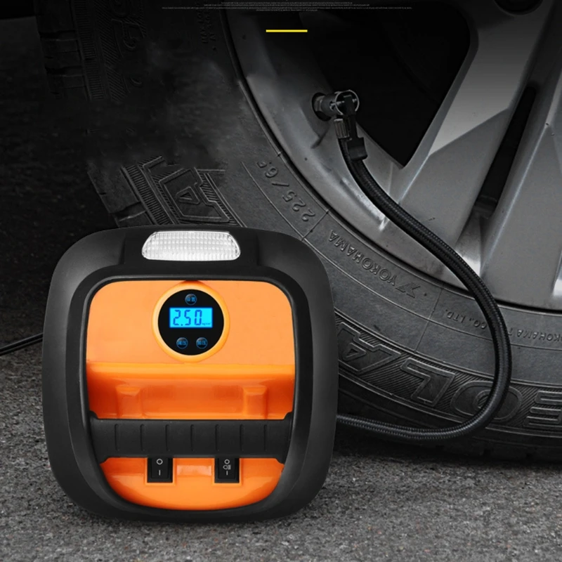 

12V Portable Car Air Pump Digital Display Preset Tire Pressure Car Tyre Pump Q39F