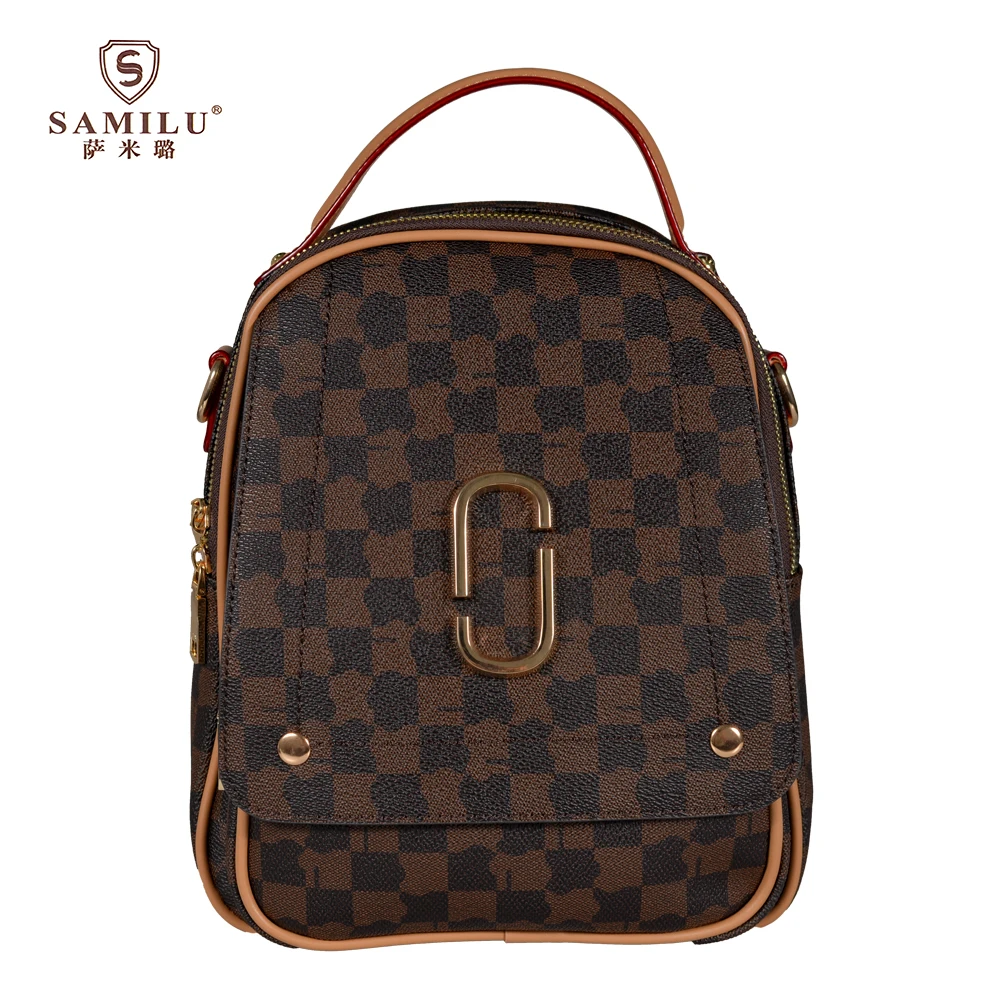 

2021 Female Trendy Classic Noble Design Backpack Shoulder Bag Ladies Travel Multifunctional Trendy Backpack