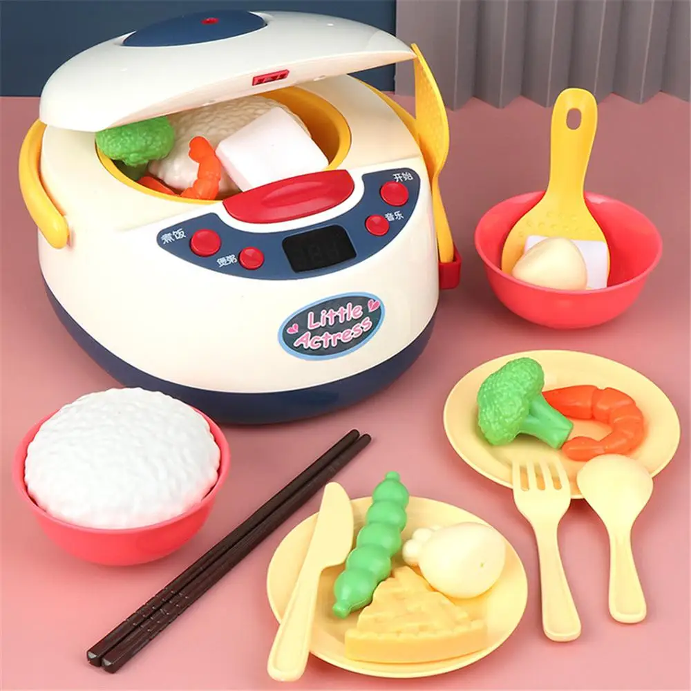 

Pretend Play Rice cooker toy set miniature kids kitchen mini food brands girls toys cocinita de juguete