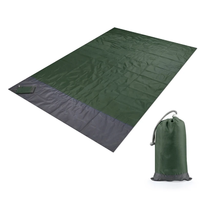Army Green Портативный пляжный коврик для пикника, карманное одеяло, водонепроницаемый Пляжный коврик, одеяло, наземный коврик, матрас для пикника, кемпинга, палатки, коврик - Цвет: Army Green
