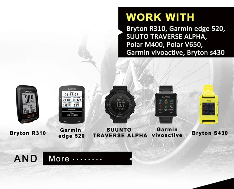Монитор сердечного ритма с нагрудным ремешком для телефонов iPhone Android Wahoo Polar Suunto