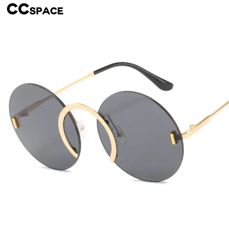 49258 Круглые Солнцезащитные очки без оправы для мужчин и женщин Модные Оттенки UV400