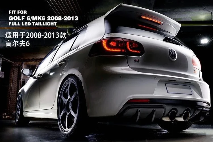 VLAND Factory для автомобиля светодиодный фонарь в сборе для Golf 6 светодиодный задний фонарь 2008-2013 светодиодный задний фонарь с DRL+ Реверс+ тормоз+ движущийся сигнал