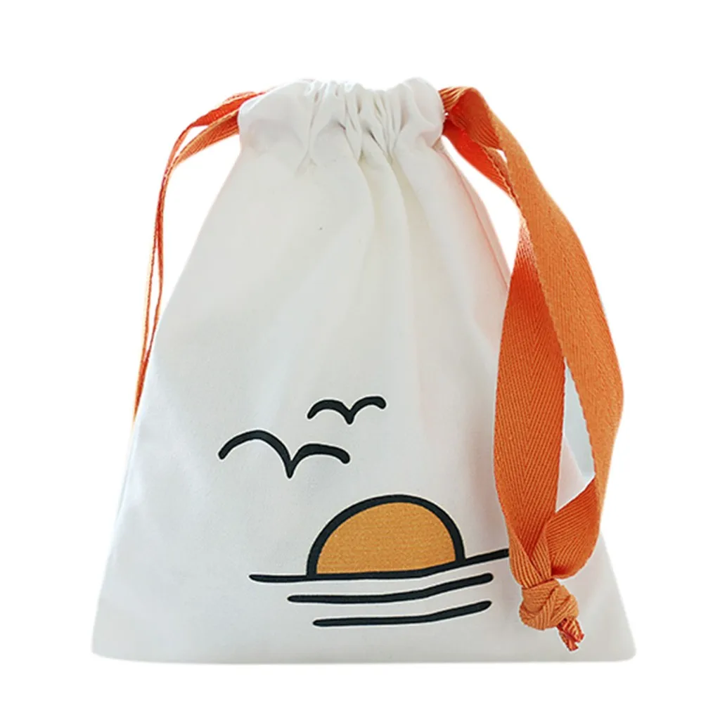 Корейская женская косметичка простой стиль вместительная Холщовая Сумка на