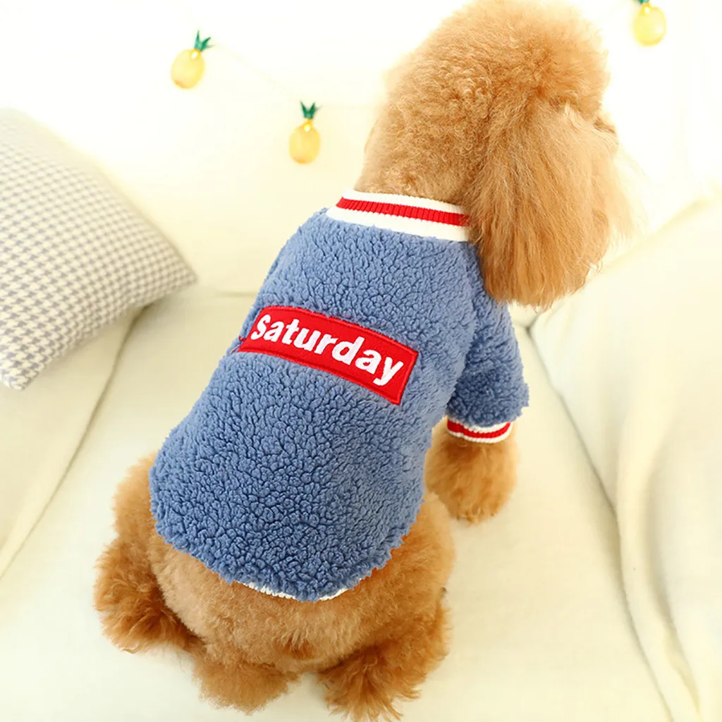 Новая бархатная футболка для домашних животных из овечьей шерсти модная одежда
