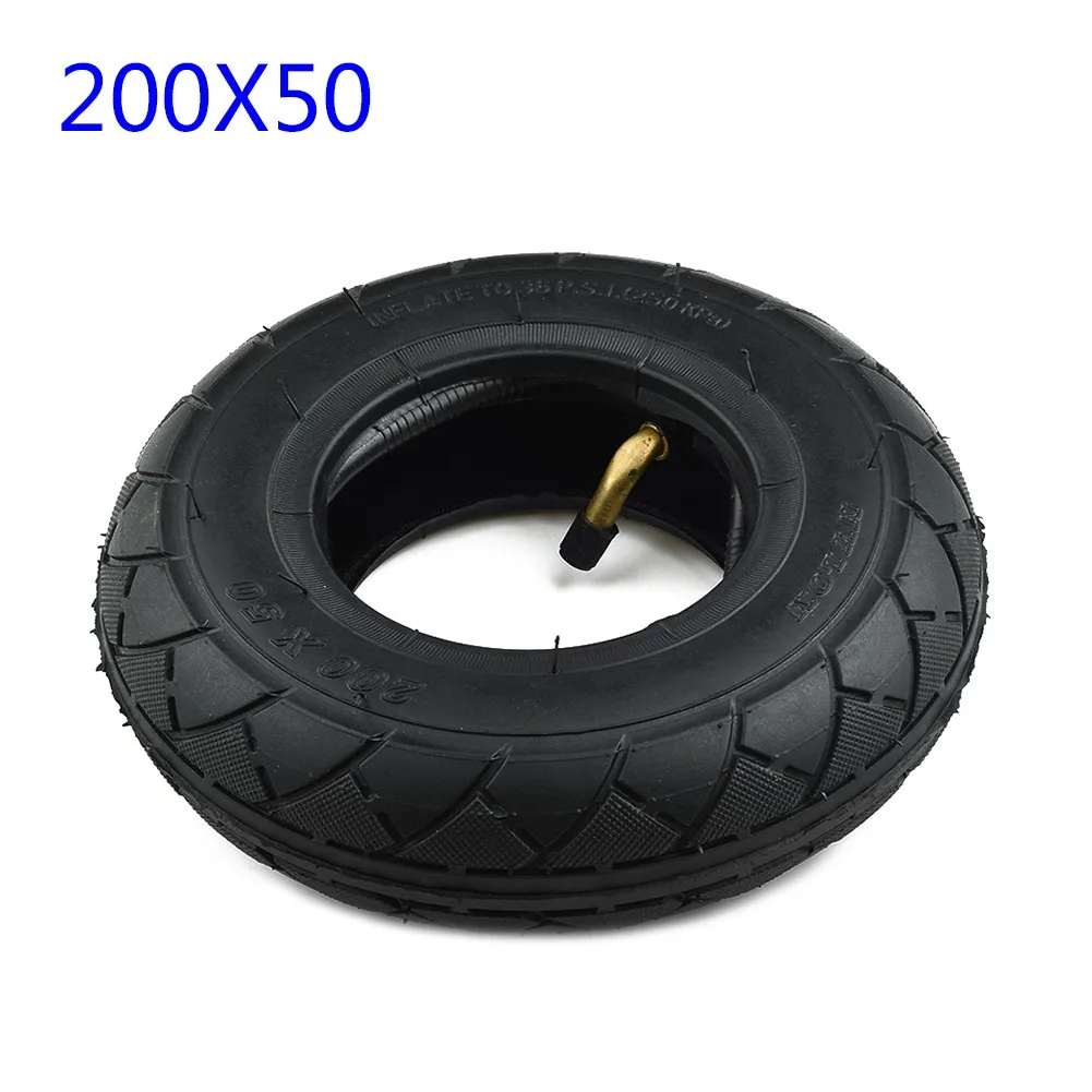 

New 200x50 8 In Butyl Rubber Outer Tire & Inner Tube Kit For Electic Kick Scooters Thickened Hq Scooter Hoverboard Parts