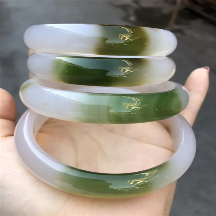 Натуральный ручной работы океан зеленый агат женские браслеты на запястье