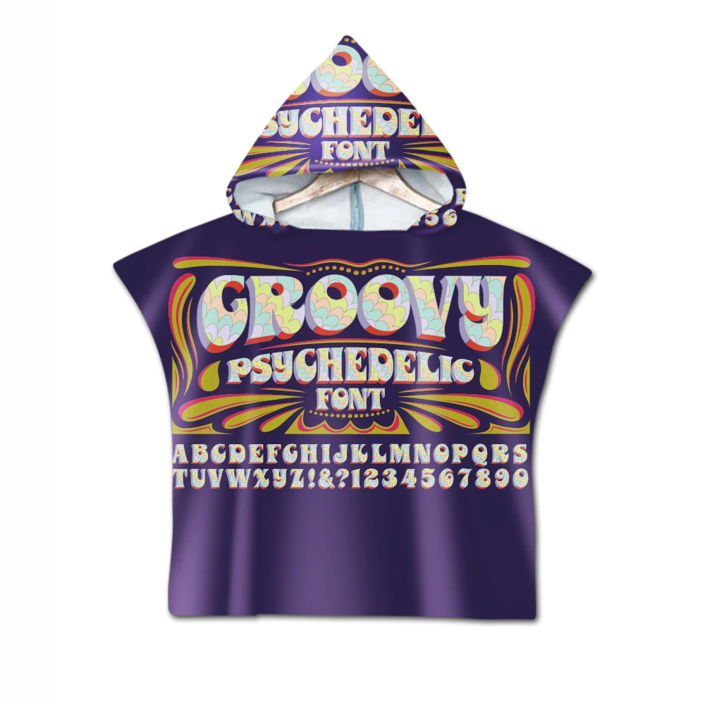 Детское пляжное полотенце накидка из полиэстера с надписью детское банное