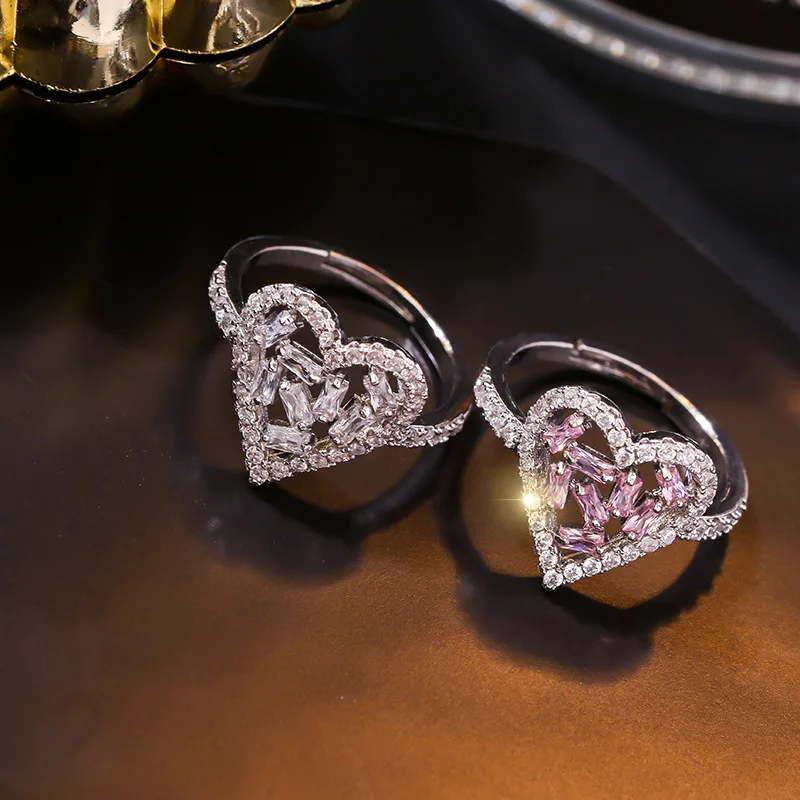 Женское кольцо с кубическим цирконием SIPENGJEL регулируемое J Z0087|Кольца| |